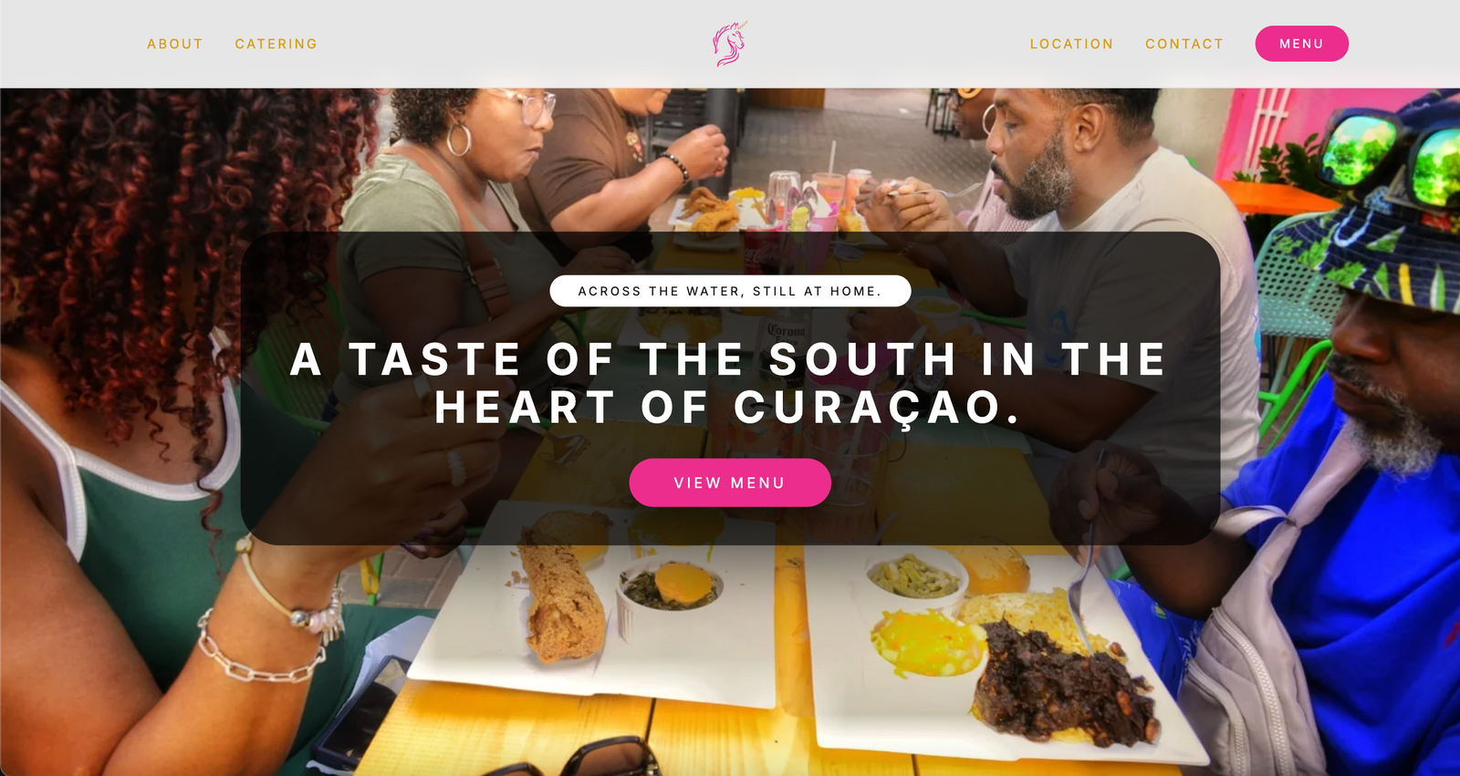 The Pink Unicorn BBQ website preview